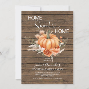 Zuhause Sweet Zuhause Boho Pumpkin Housewarming Pa Einladung