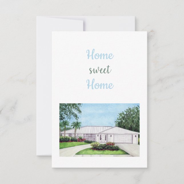 Zuhause Sweet Zuhause-Card Dankeskarte (Vorderseite)
