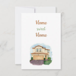 Zuhause Sweet Zuhause-Card Dankeskarte