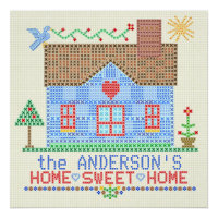 Zuhause Sweet Zuhause Cross Stitch House Personali