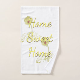 "Zuhause Sweet Zuhause" Daisy White Handtuch