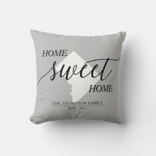Zuhause Sweet Zuhause DC Staat Familienname Throw  Kissen