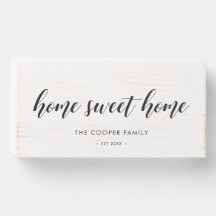 Zuhause Sweet Zuhause Elegant Familienname