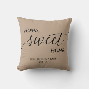 Zuhause Sweet Zuhause, Familienname Kissen
