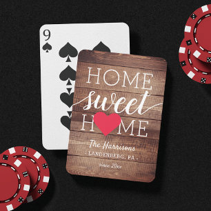 Zuhause Sweet Zuhause Familienname und Heimat Spielkarten