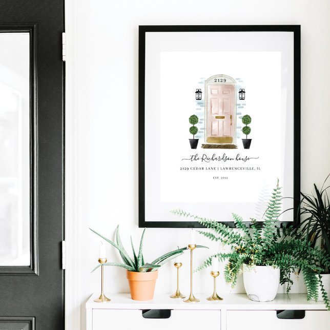 Zuhause Sweet Zuhause Family Blush Pink Aquarellto Poster (Von Creator hochgeladen)