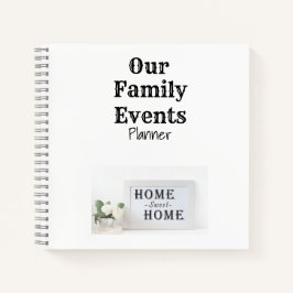 Zuhause Sweet Zuhause Family Eventplaner Notizbuch
