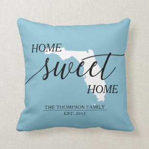 Zuhause Sweet Zuhause FL Staat Familienname Throw  Kissen