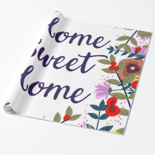 Zuhause Sweet Zuhause Floral Reef Geschenkpapier