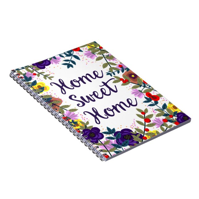 Zuhause Sweet Zuhause Floral Reef Notizblock (Rechte Seite)