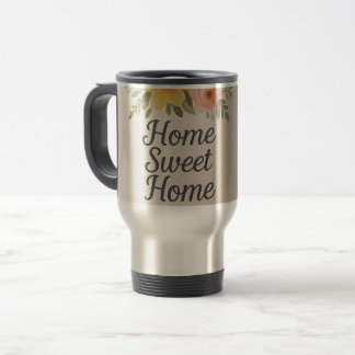 Zuhause Sweet Zuhause floral Tasse-Blume Design Reisebecher