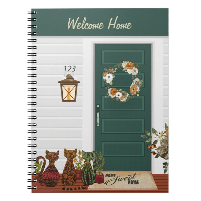 Zuhause Sweet Zuhause Foto Book Notizblock (Vorderseite)