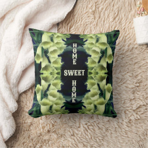 Zuhause Sweet Zuhause Foxglove Blume Abstrakt Kissen