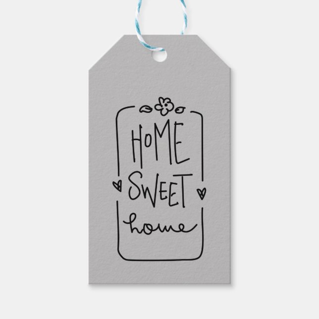 Zuhause Sweet Zuhause Gift Tags Geschenkanhänger (Vorderseite)
