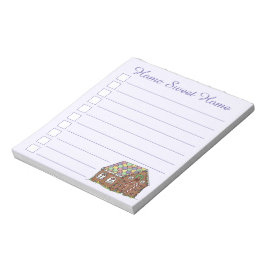 Zuhause Sweet Zuhause Gingerbrot House Holiday Notizblock