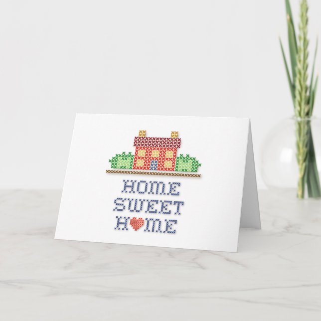 Zuhause Sweet Zuhause Grußkarte Karte (Vorderseite)
