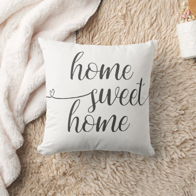 Zuhause Sweet Zuhause, Haushaltswärmung, Minimalis Kissen (Decke)