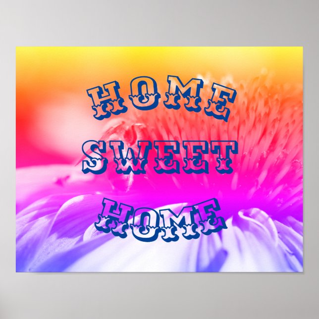 Zuhause Sweet Zuhause Honey Bee On Blume Poster (Vorne)