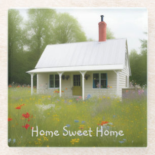 Zuhause Sweet Zuhause Housewärming Glasuntersetzer