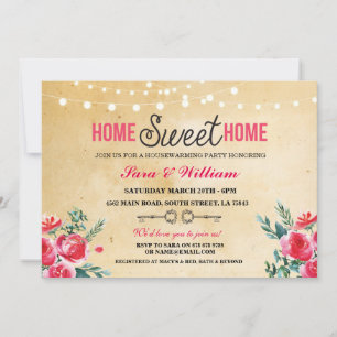 Zuhause Sweet Zuhause Housewarming Neue Zuhause Ei Einladung