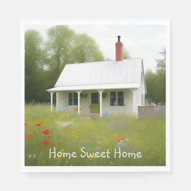 Zuhause Sweet Zuhause Housewärming Serviette (Vorderseite)