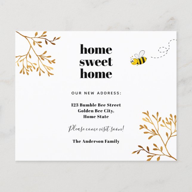 Zuhause-Sweet-Zuhause-Hummel-Bewegungsanzeige Flyer (Vorne)