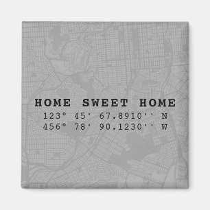 Zuhause Sweet Zuhause  Karte und benutzerdefiniert Magnet