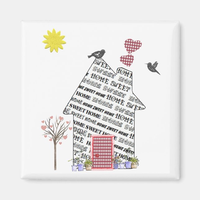 Zuhause Sweet Zuhause Kühlschrankmagnet - Neues Zu (Vorne)