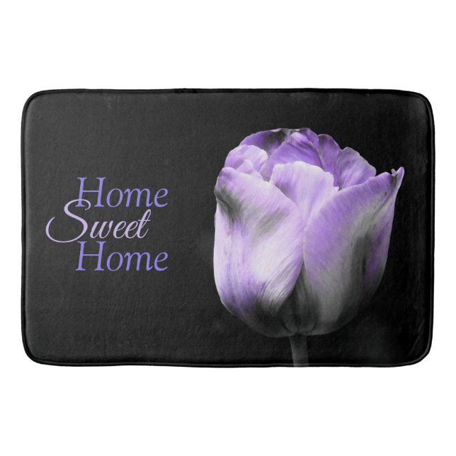 Zuhause Sweet Zuhause Lila Tulip Badematte (Vorderseite)