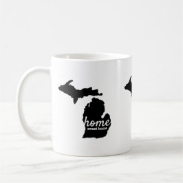 Zuhause Sweet Zuhause Michigan Silhouette Kaffeetasse