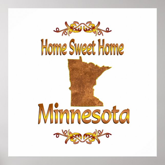 Zuhause Sweet Zuhause Minnesota Poster (Vorne)