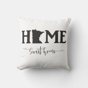 Zuhause Sweet Zuhause Minnesota werfen Kissen