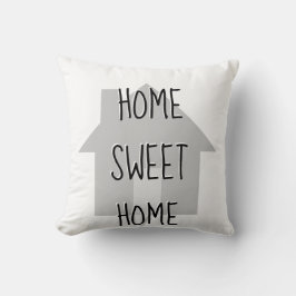 Zuhause Sweet Zuhause modern, schlicht grau Kissen