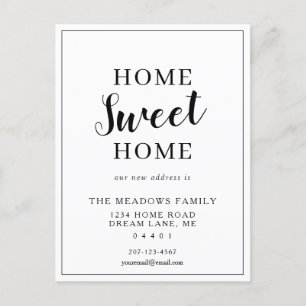 Zuhause Sweet Zuhause Moving Minimalistisch Erstel Ankündigungspostkarte