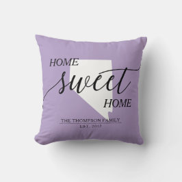 Zuhause Sweet Zuhause NV Staat Familie Name Throw Kissen