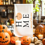Zuhause Sweet Zuhause | Orange Pumpkin | Herbstsai Geschirrtuch<br><div class="desc">Zuhause Sweet Zuhause | Orange Pumpkin | Herbstsaison</div>