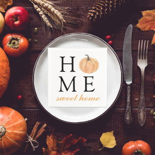 Zuhause Sweet Zuhause Orange Pumpkin Herbstsai Serviette