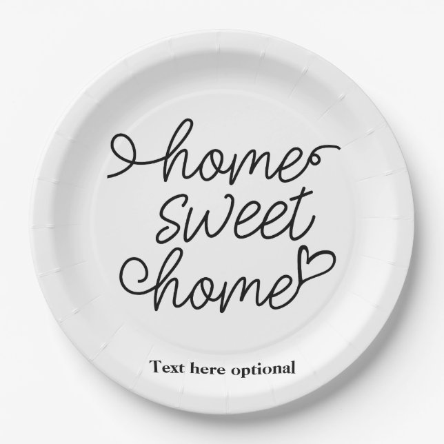 Zuhause Sweet Zuhause, Paper Plate Napkins Pappteller (Vorderseite)
