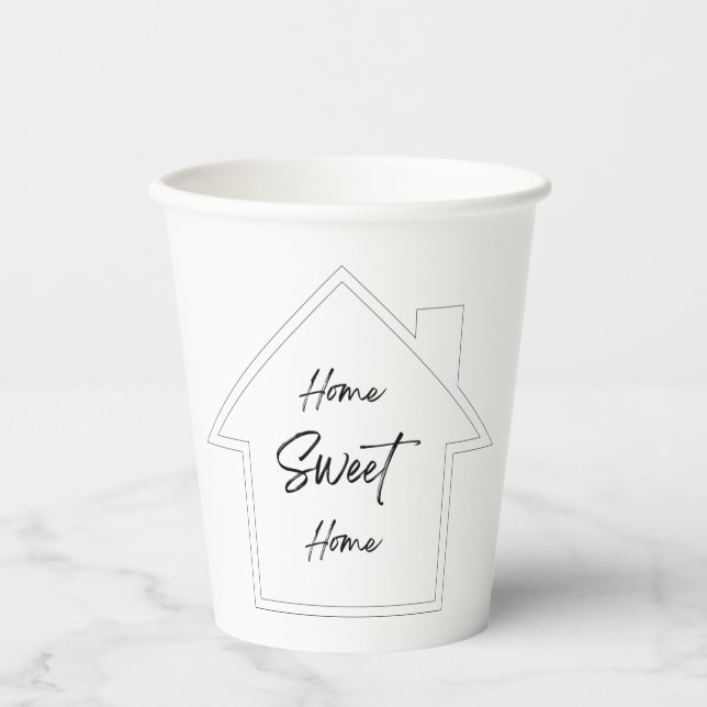 Zuhause Sweet Zuhause Pappbecher (Vorderseite)