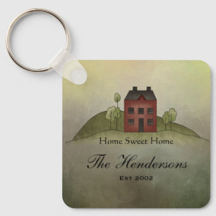 Zuhause Sweet Zuhause Personalisiert Name Schlüss Schlüsselanhänger