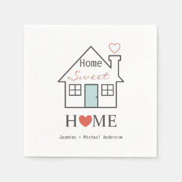 Zuhause Sweet Zuhause personalisiert Serviette