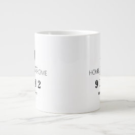 Zuhause Sweet Zuhause Personalisierter Zip-Code Jumbo-Tasse