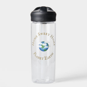 "Zuhause Sweet Zuhause Planet Earth" funkelnde Ste Trinkflasche