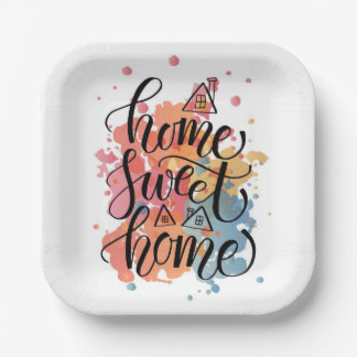 Zuhause Sweet Zuhause Plate Pappteller