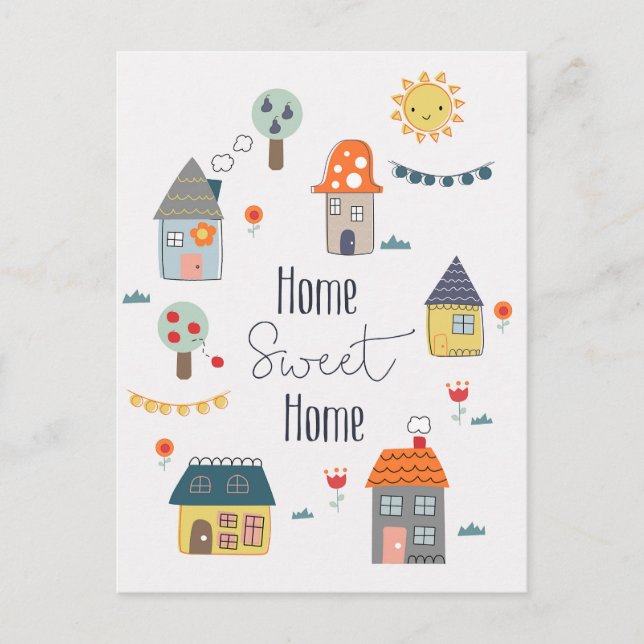 Zuhause Sweet Zuhause Postkarte (Vorderseite)