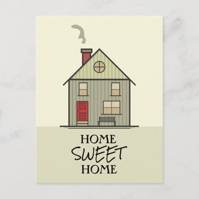 Zuhause Sweet Zuhause Quote Typografie Niedlich Ho Postkarte (Vorderseite)