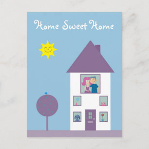 Zuhause Sweet Zuhause Real Anwesen Agent oder wir  Ankündigungspostkarte