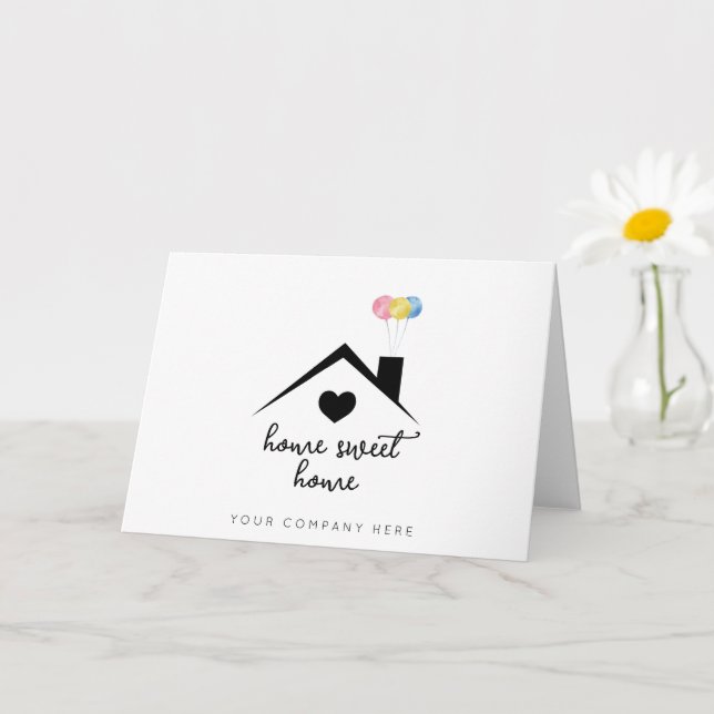 Zuhause Sweet Zuhause Real Anwesen Glückwunsch Karte (Kleine Pflanze)