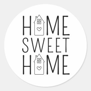 Zuhause Sweet Zuhause Real Anwesen Runder Aufkleber
