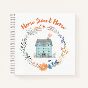 Zuhause Sweet Zuhause Realtor Moderne Werbeaktion Notizbuch